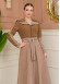 Hooded Belted Hijab Parachute Topcoat 1229 - tan