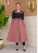 Hooded Belted Hijab Parachute Topcoat 1229 - black