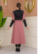 Hooded Belted Hijab Parachute Topcoat 1229 - Black