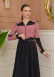 Hooded Belted Hijab Parachute Topcoat 1229 - Pink
