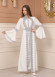 silver-embroidered kaftan Abiye 4109 - white