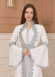 silver-embroidered kaftan Abiye 4109 - white