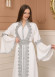 silver-embroidered kaftan Abiye 4109 - white