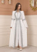 silver-embroidered kaftan Abiye 4109 - white