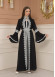 silver-embroidered kaftan Abiye 4109 - black
