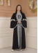 silver-embroidered kaftan Abiye 4109 - black