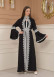 silver-embroidered kaftan Abiye 4109 - black