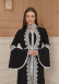 silver-embroidered kaftan Abiye 4109 - black