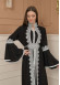 silver-embroidered kaftan Abiye 4109 - black