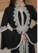 silver-embroidered kaftan Abiye 4109 - black