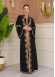Gold-embroidered kaftan Abiye4110 - black