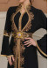 Gold-embroidered kaftan Abiye4110 - black