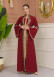 Altın işlemli  kaftan Abiye Elbise 4110 - Bordo