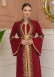 Altın işlemli  kaftan Abiye Elbise 4110 - Bordo