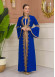 Altın işlemli  kaftan Abiye Elbise 4110 - Mavi