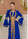 Altın işlemli  kaftan Abiye Elbise 4110 - Mavi