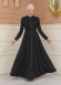 Women's Hooded Abaya with Detachable Belt 694 - black