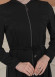 Women's Hooded Abaya with Detachable Belt 694 - black