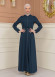 Women's Hooded Abaya with Detachable Belt 694 - turquoise