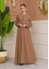 Hooded Abaya with Detachable Belt 686 - beige