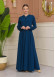 Hooded Abaya with Detachable Belt 686 - turquoise