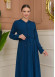 Hooded Abaya with Detachable Belt 686 - turquoise