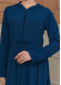 Hooded Abaya with Detachable Belt 686 - turquoise