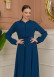 Hooded Abaya with Detachable Belt 686 - turquoise