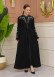 Modest Rosa Risa Abaya Adorned with Crystals 689 - black