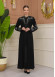 Modest Rosa Risa Abaya Adorned with Crystals 689 - black