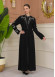 Modest Rosa Risa Abaya Adorned with Crystals 689 - black