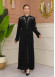 Modest Rosa Risa Abaya Adorned with Crystals 689 - black