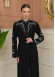 Modest Rosa Risa Abaya Adorned with Crystals 689 - black