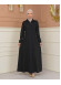 Modest Topcoat With Buttoned Detail 1230 - black