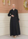 Modest Topcoat With Buttoned Detail 1230 - black