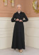 Modest Topcoat With Buttoned Detail 1230 - black