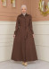 Modest Topcoat With Buttoned Detail 1230 - tan
