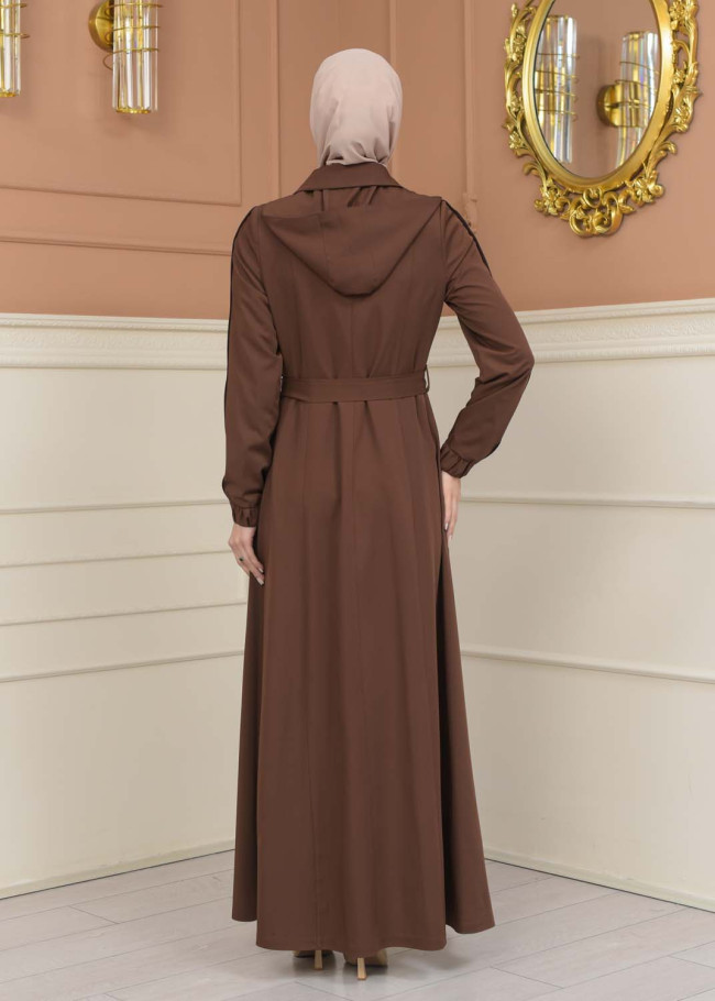 Modest Topcoat With Buttoned Detail 1230 - tan