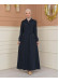 Modest Topcoat With Buttoned Detail 1230 - deep blue