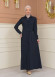 Modest Topcoat With Buttoned Detail 1230 - deep blue
