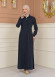 Modest Topcoat With Buttoned Detail 1230 - deep blue