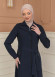 Modest Topcoat With Buttoned Detail 1230 - deep blue