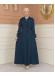 Modest Topcoat With Buttoned Detail 1230 - turquoise