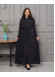 Belted Hooded Hijabi Prada Topcoat 1231 - black