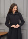 Belted Hooded Hijabi Prada Topcoat 1231 - black