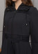 Belted Hooded Hijabi Prada Topcoat 1231 - black