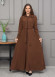 Belted Hooded Hijabi Prada Topcoat 1231 - brown