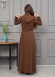Belted Hooded Hijabi Prada Topcoat 1231 - brown