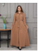 Belted Hooded Hijabi Prada Topcoat 1231 - tan