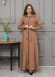 Belted Hooded Hijabi Prada Topcoat 1231 - tan